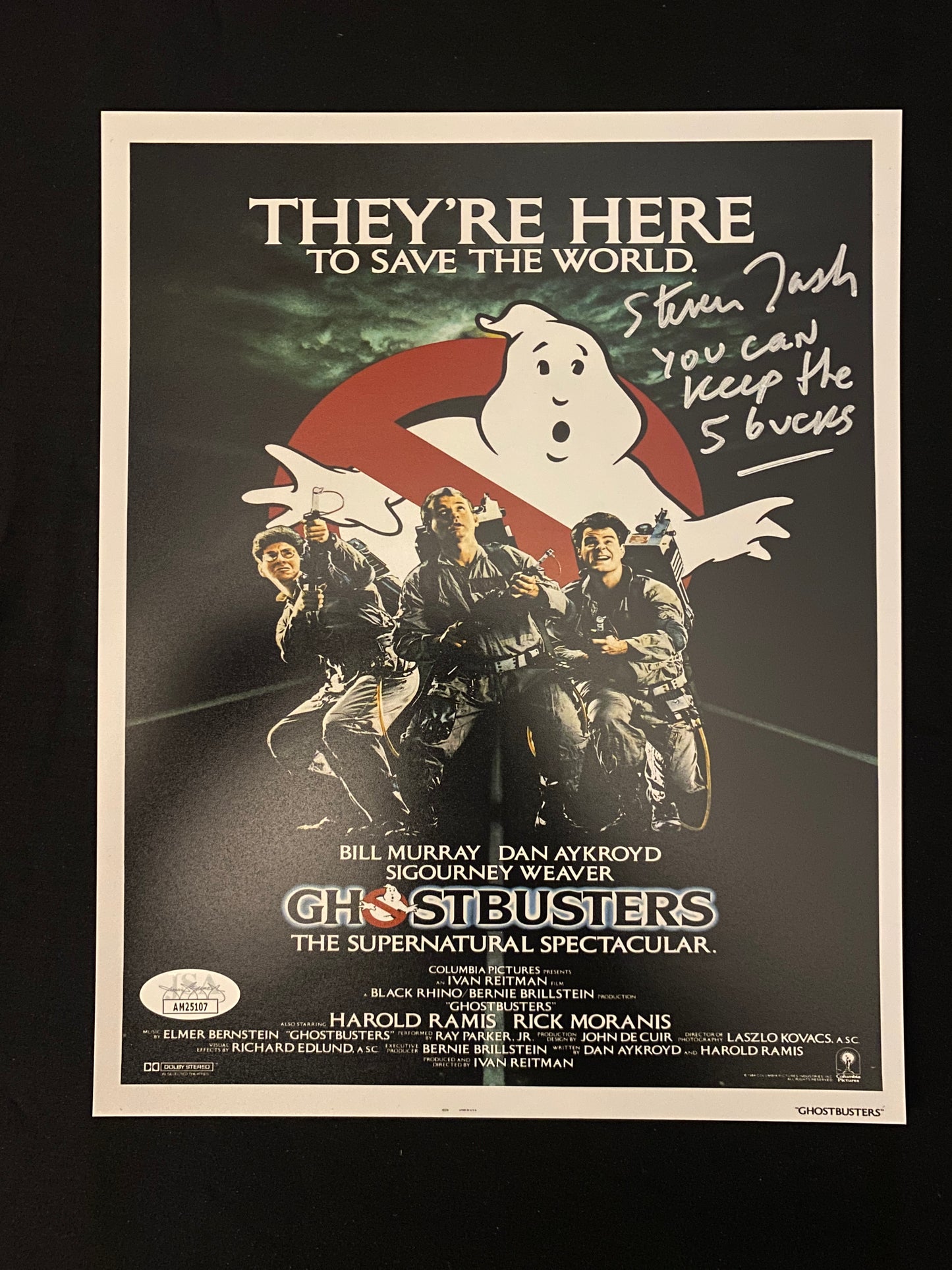 Steven Tash signed Ghostbusters 8x10 photo W/ JSA COA – Fearsome Figures