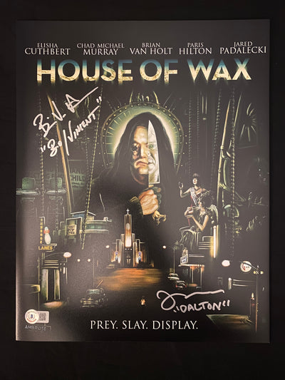 Brian Van Holt & Jon Abrahams signed House Of Wax 11X14 photo W/ Beckett witnessed COA