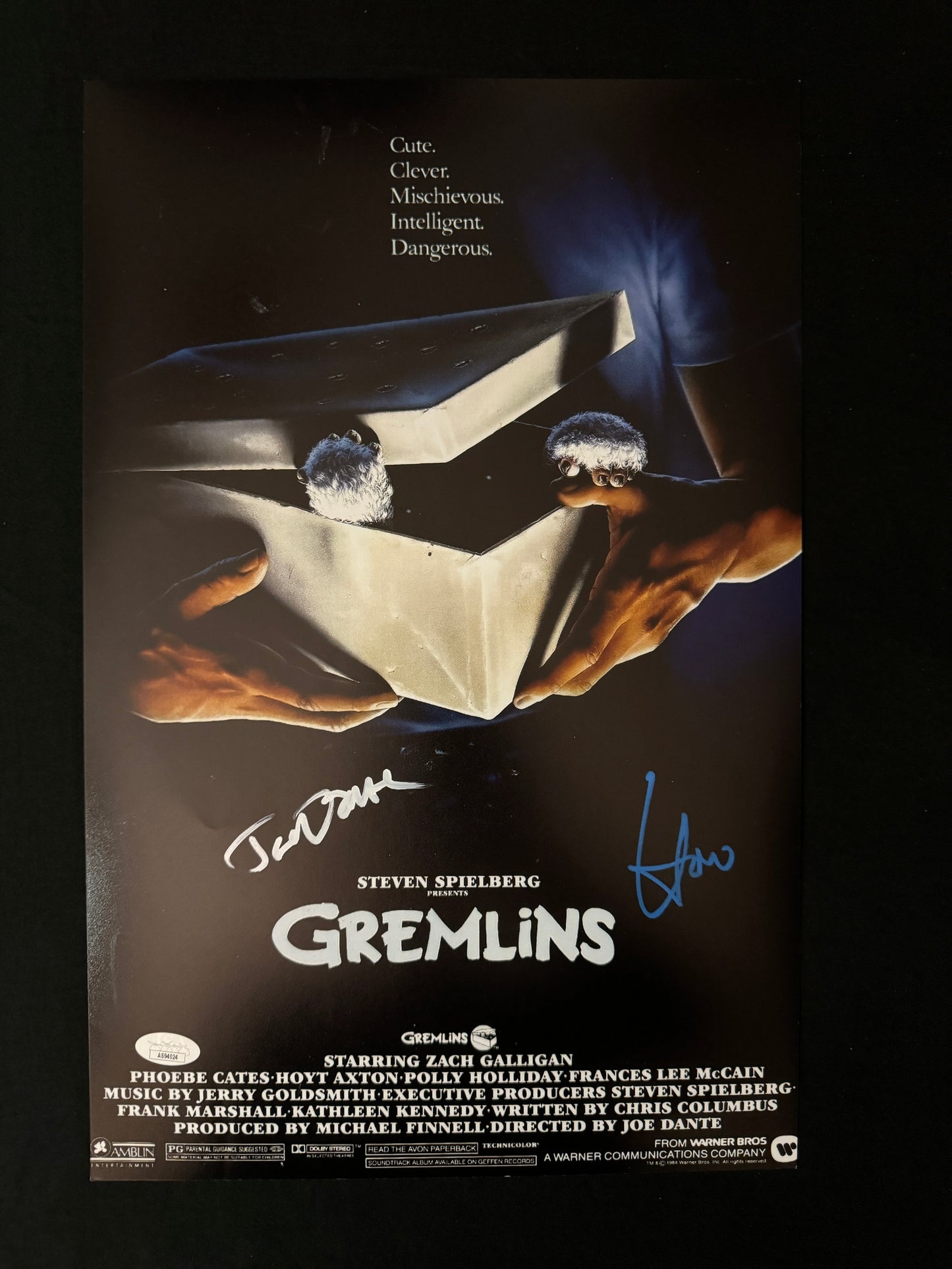 Joe Dante & Howie Mandel signed Gremlins 11X17 photo W/ JSA COA